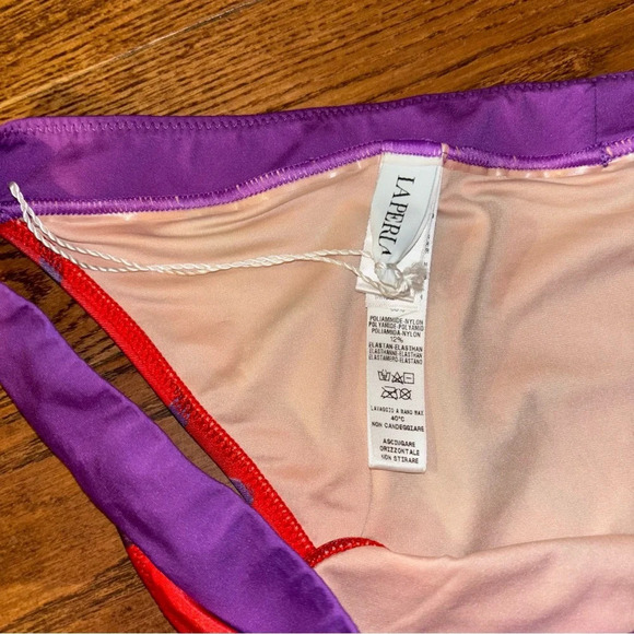 NWOT La Perla red and purple bikini bottoms in size large - Picture 12 of 13